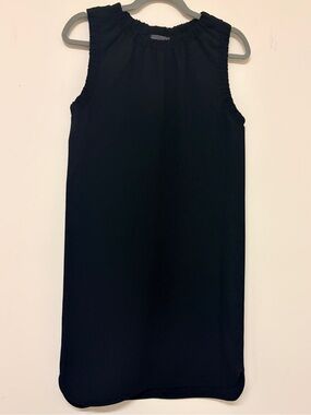 Leo & Sage Black Sleeveless Blouse XS High Neck Stretch Career dress j139